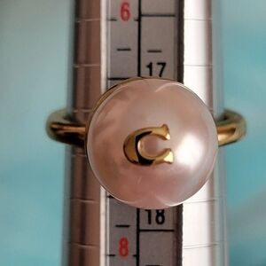 Coach Gold Pearl Ring